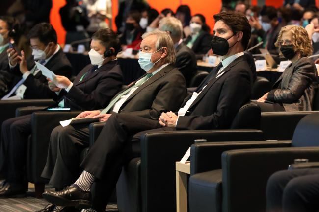 UN Secretary-General António Guterres, and Justin Trudeau, Prime Minister of Canada