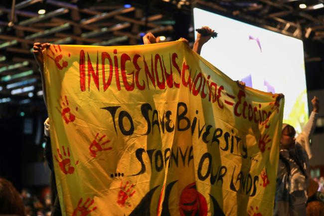 Indigenous activists interrupted Canada's Prime Minister Justin Trudeau demanding land rights and justice for Indigenous Peoples in Canada