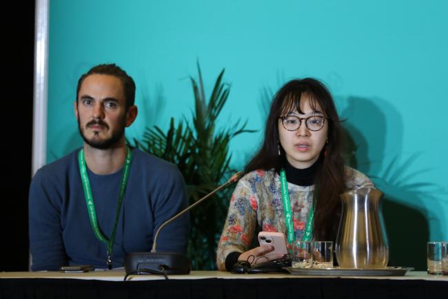 Thomas Crowther, UN Decade Advisory Board and Yuo Li, UN Decade Youth Task Force