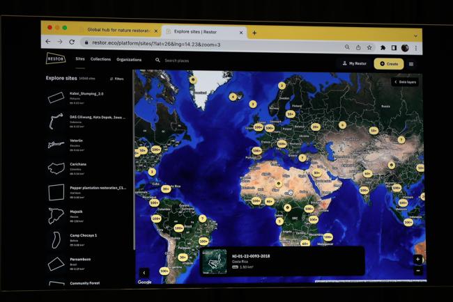 Various presentations highlighted how geospatial information can help with restoration monitoring