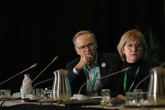 Richard Florizone, President and CEO, IISD, and Christiane Paulus, Director-General for Nature Conservation, Federal Ministry for the Environment, Nature Conservation, Building and Nuclear Safety, Germany