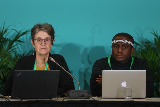 Ingrid Coetzee, ICLEI, and Osiphesona Ngcanga, South African Youth Delegate