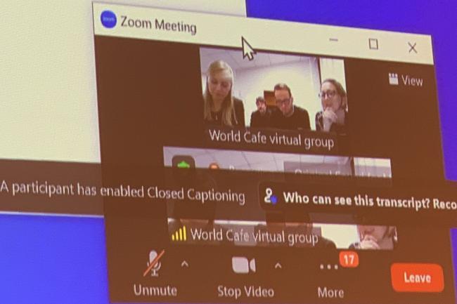 Some participants joined the discussions through a video connection