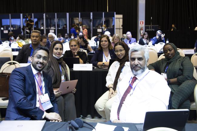 Delegates posing for a picture