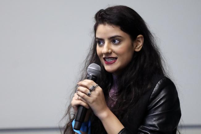 A participant making a comment