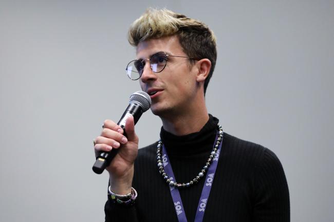 A participant making a comment