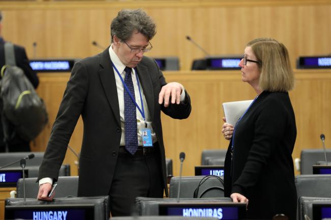 Sigurdur Thrainsson, Iceland, with Susan Whelan, Holy See