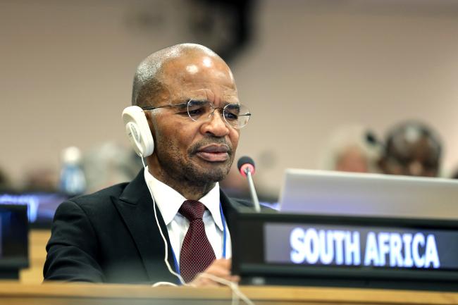 Thembile Joyini, South Africa, facilitated the informal discussions on institutional arrangements