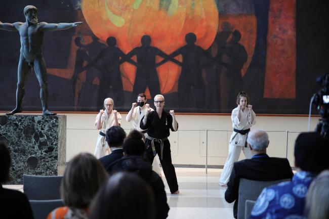A demonstration by the Ken Wa Kan Karate Doyo