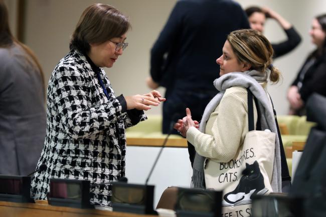 Jihyun Lee, CBD Secretariat, and Daniela Diz, WWF International