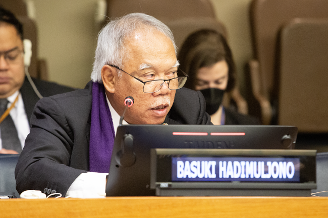 1-Basuki Hadimuljono, Minister of Public Works and Public Housing, Indonesia - UNWater2023 - 24March2023 - Photo