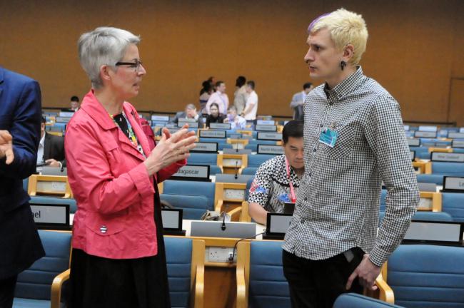Anita Breyer, ICCM5 President, and Tom Kurz, German NGO Forum on Environment and Development