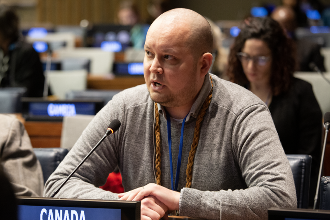Kyle Vermette, Manitoba Métis Federation - UNWater2023 - 24March2023 - Photo