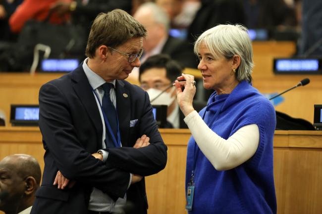 Ove Hokstad, Norway, and Vera Agostini, UN Food and Agriculture Organization