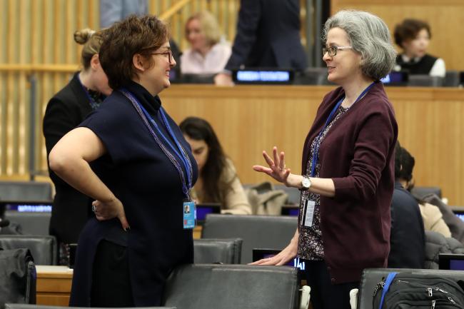 Arianna Broggiato, EU, with Kathryn Garforth, CBD Secretariat