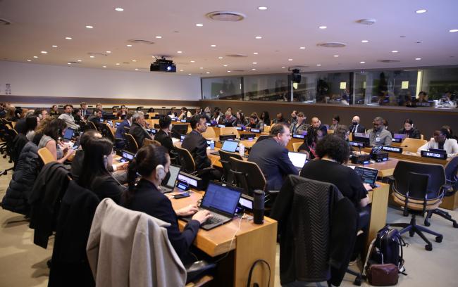 View of the room during informal discussions on CB&TT