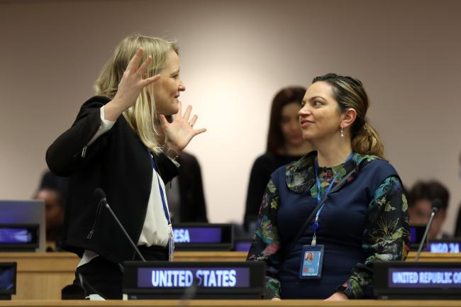 Kathryn Youel Page, US, and Melina Lito, UK