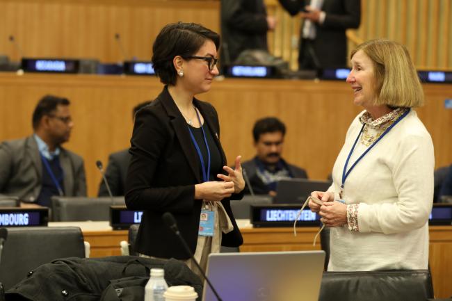 Sara Zelaya, Honduras, and Susan Whelan, Holy See