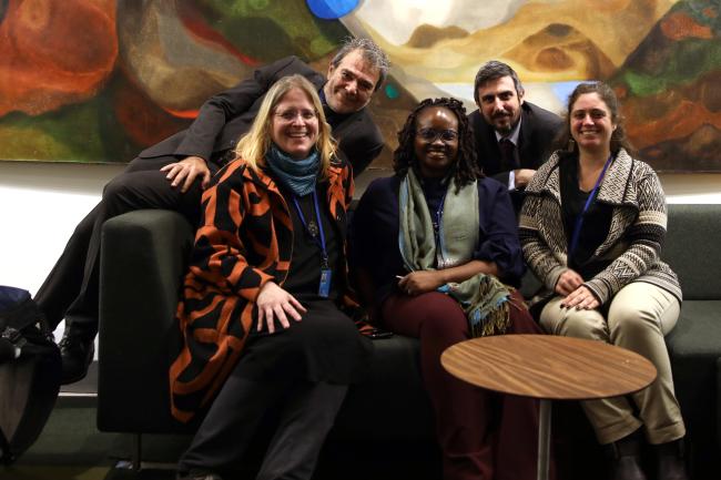 The ENB team. From L-R: Asterios Tsioumanis; Nicole Schabus; Tallash Kantai; Mike Muzurakis; and María Jesús Ovalle Barros