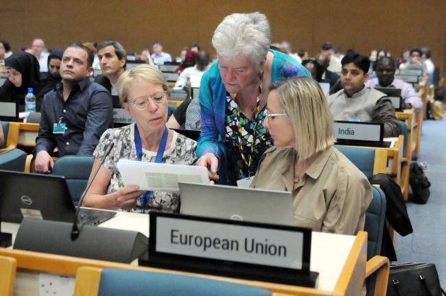 Gunilla Ericson, EU; Jill Hanna, Pure Earth; and Mara Curaba, EU