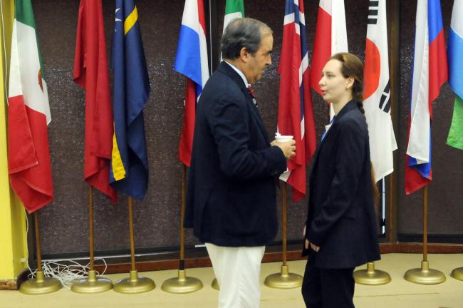 ISA-28 Council President Juan José González Mijares, Mexico, and Yulia Zhuzhginova, Russian Federation