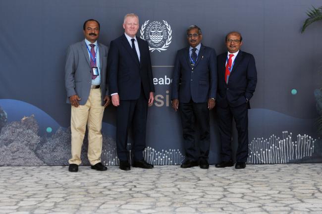 The Indian delegation and ISA Secretary-General Michael Lodge