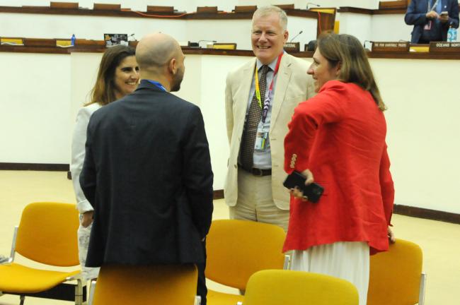 Luciana Genio, ISA Secretariat; Sergio Carvalho, Portugal; ISA Secretary-General Michael Lodge; and Marie Bourrel-McKinnon, ISA Secretariat