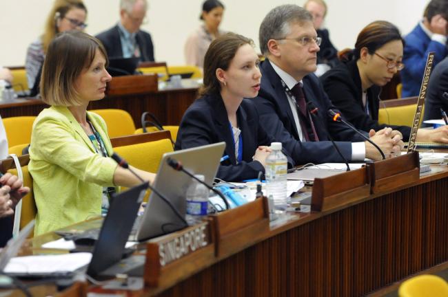 (L-R) Livia Ermakova, Yulia Zhuzhginova, and Sergey Petrovich, Russian Federation