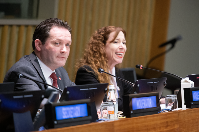 Norbert Totschnig, Federal Minister for Agriculture, Forestry, Regions and Water Management, Austria , and Maria Gwynn, Senior Research Fellow at the Institute for Public International Law at the University of Bonn, Governing Council member Itaipú Binacional