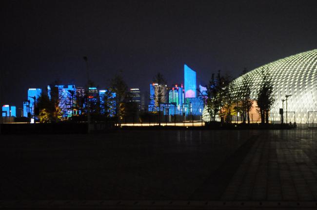 A view of Hangzhou from the venue