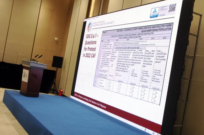 A slide from the presentation by Minerva Eloisa Esquivias, Philippine Statistics Authority
