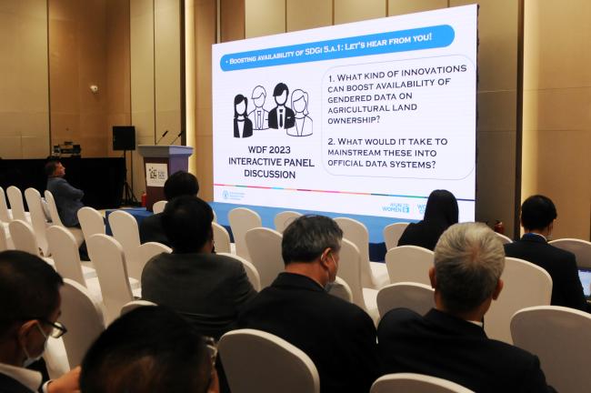 A slide from the presentation by Papa Seck, UN Women