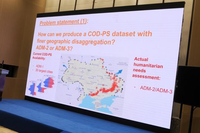 A slide from the presentation by Romesh Silva, UN Population Fund