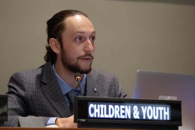 Agustin Rosello, International Forestry Students Association- UNFF18 - 11May2023 - Photo