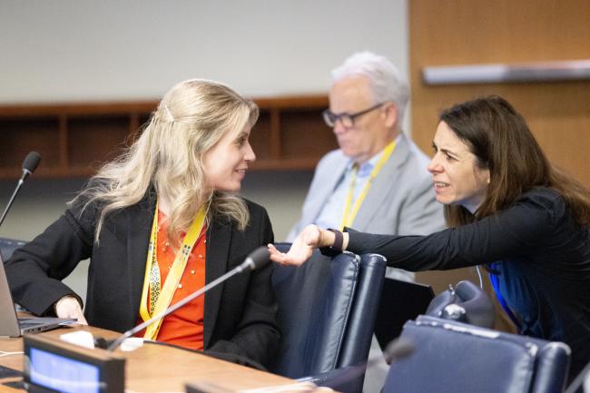 Delegates from EU during plenary discussions  UNFF18 - 12May2023 - Photo