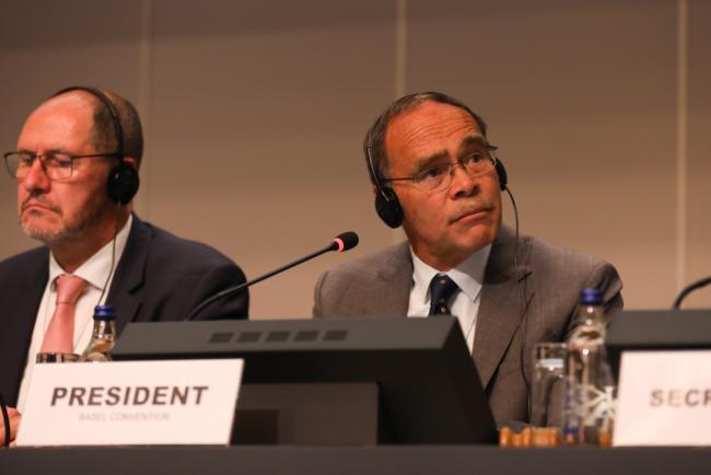 Reginald Hernaus, Basel Convention President 