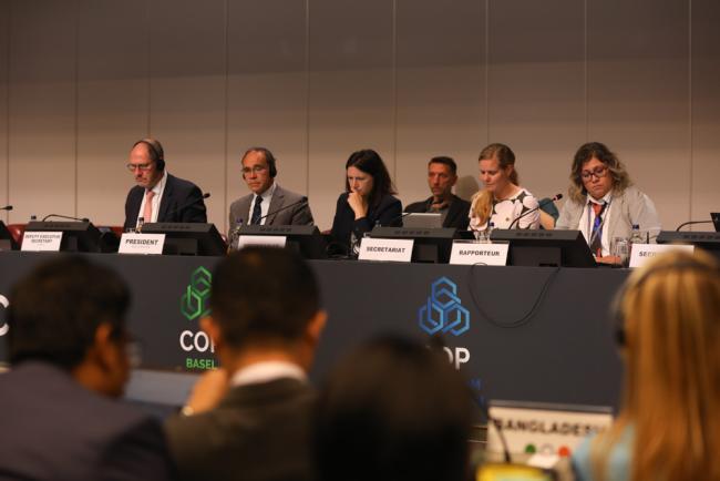 View of the dais during the afternoon plenary 