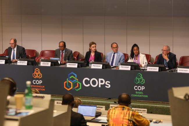View of the dais during the closing plenary 