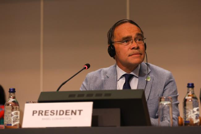 Reginald Hernaus, Basel Convention President 