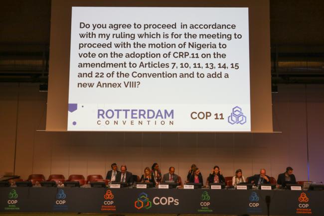 Delegates are asked to vote by secret ballot 