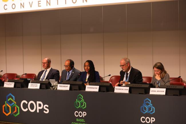 View of the dais during the afternoon plenary 