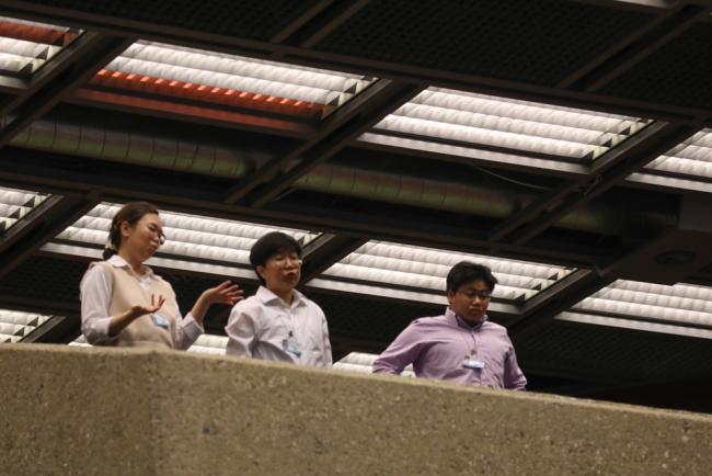 Delegates watch the proceedings from the gallery