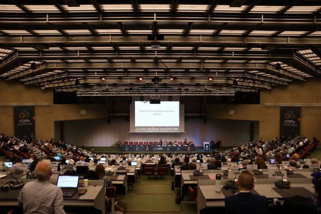 Delegates gather for the morning plenary