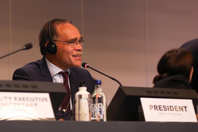 Reginald Hernaus, Basel Convention President 