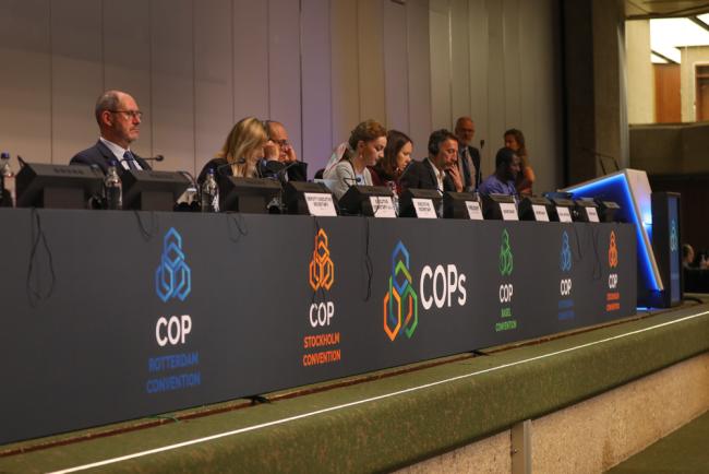View of the dais during the afternoon plenary 