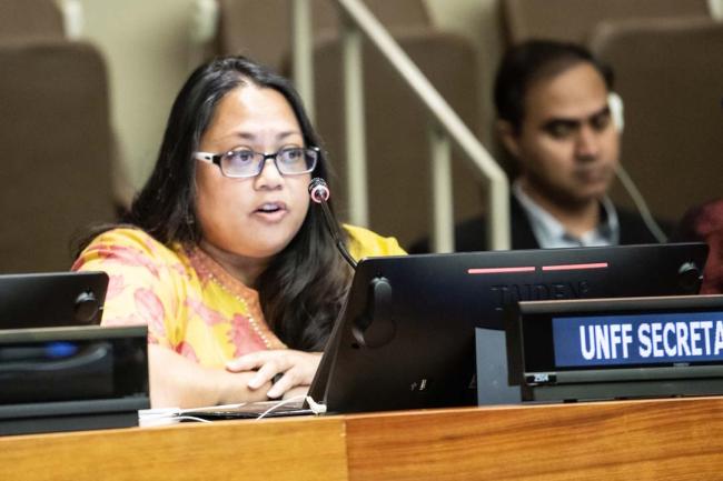 Mita Sen, UNFF Secretariat - UNFF18 - 11May2023 - Photo