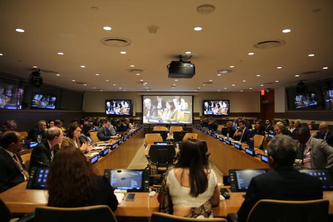 A view of the room during the event on Working with Nature for Resilience