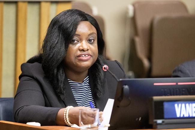 Vanessa Ushie, Acting Director, African Natural Resources Management and Investment Centre of the African Development Bank - UNFF18 - 9May2023 - Photo