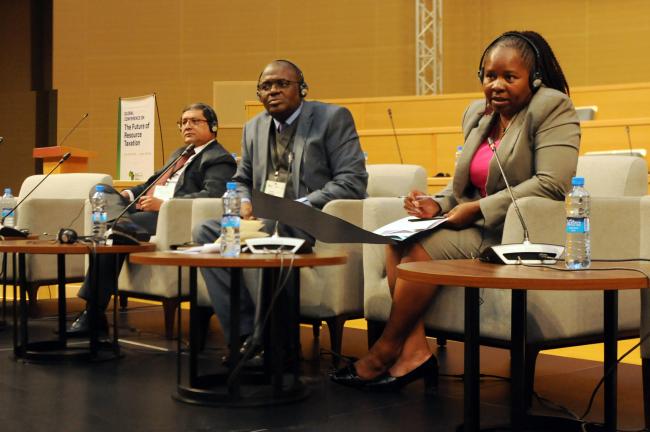 The dais during the Fireside Chat - Increasing the Economic Benefits from Mining: Zambia and the DRC’s Battery Ambitions