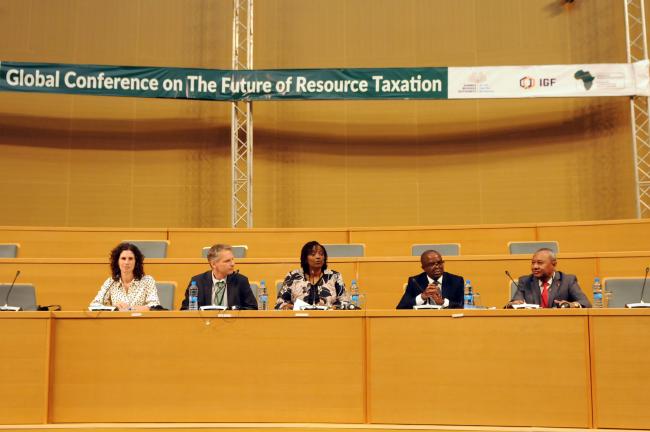 The dais during the session on Taking Stock of Domestic Revenue Mobilisation Efforts: How Has Mining Revenue Collection Improved?